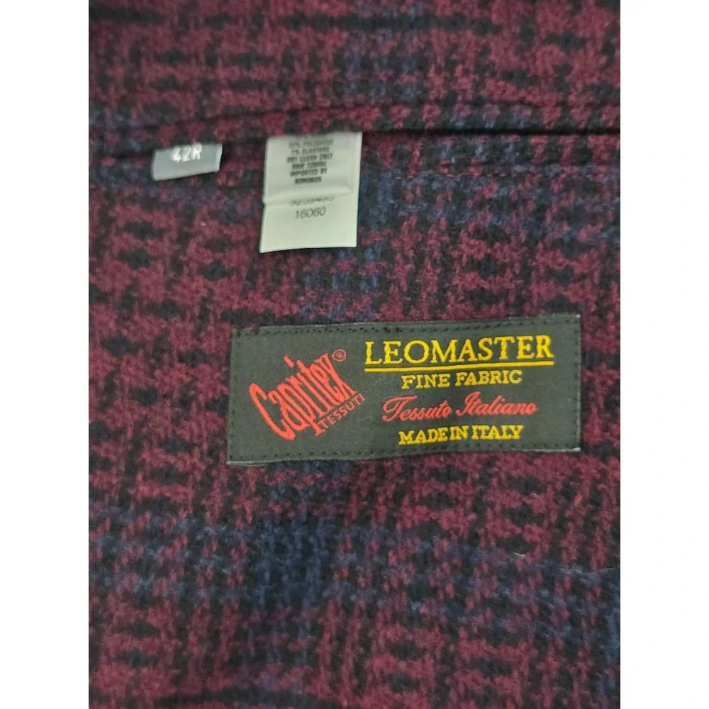 Bonobos Leomaster Capritex Standard Fit Blazer Sport Coat Men's 42R Burgundy